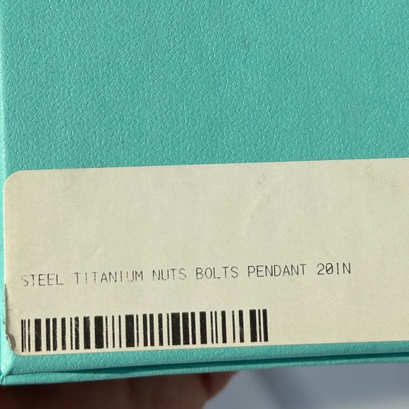 Unisex Tiffany Titanium and Steel 20" Pendant Necklace - Picture 5 of 5